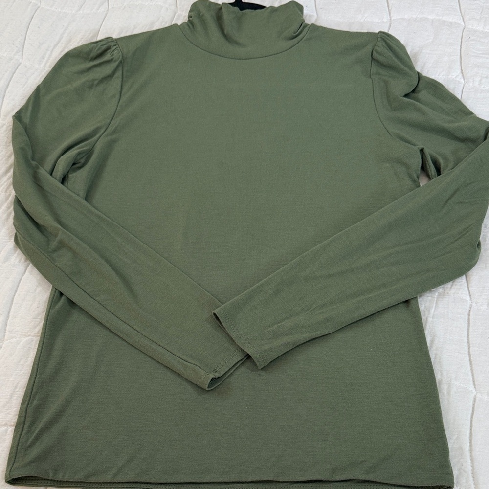 J. Crew  Form Knit Women’s Sage Green Long Sleeve Turtleneck